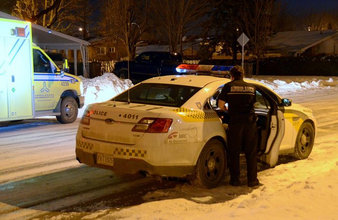 Opération policière sur la 17e avenue à Drummondville