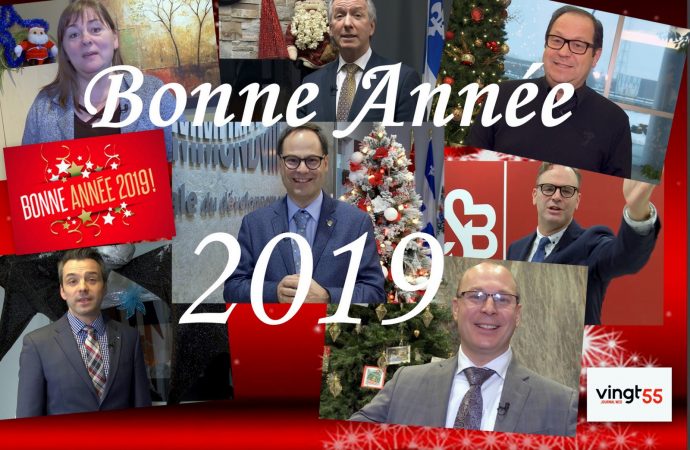 Voici les vœux de la nouvelle année 2019 de certaines personnalités publiques de la MRC de Drummond