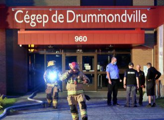 Intervention des pompiers de Drummondville au Cégep de Drummondville