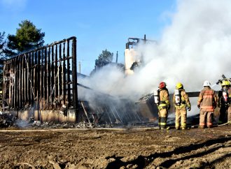 Une maison en construction détruite par le feu à Saint-Eugène près de Drummondville