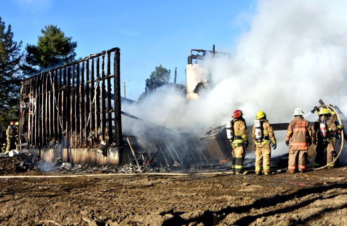 Une maison en construction détruite par le feu à Saint-Eugène près de Drummondville