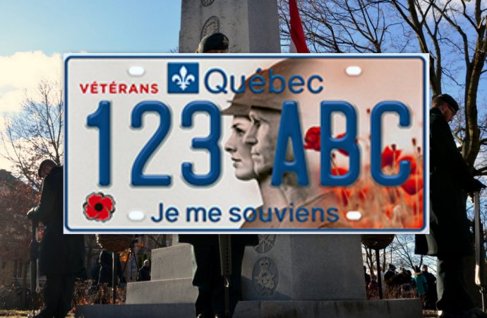 Le gouvernement du Québec dévoile une plaque d’immatriculation unique pour les vétérans