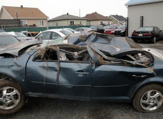 Spectaculaire accident à Saint-Cyrille-de-Wendover