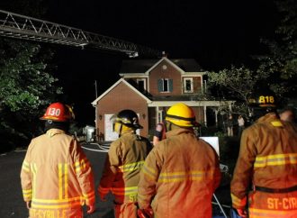 Incendie rue Mauricie, à Saint-Cyrille