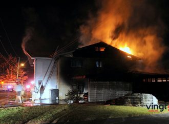 Les pompiers de Drummondville maîtrisent rapidement un incendie sur St-Omer