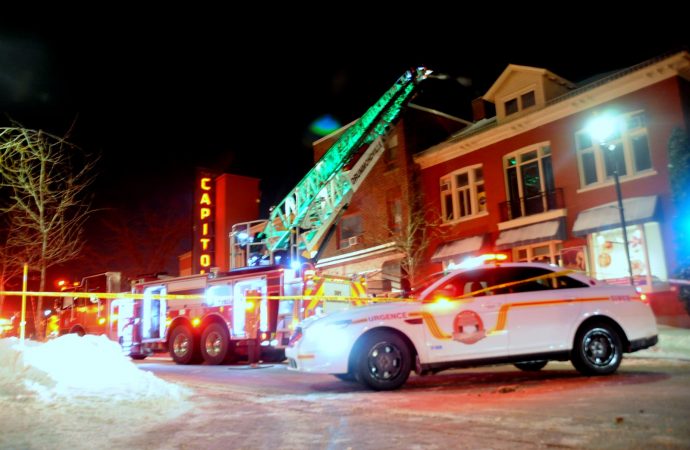 Vaste déploiement du service incendie au centre-ville de Drummondville en soirée mercredi
