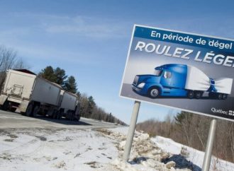 Dégel 2018 – La date de début de la période de restriction des charges des véhicules lourds pour la zone 1 est maintenant officielle