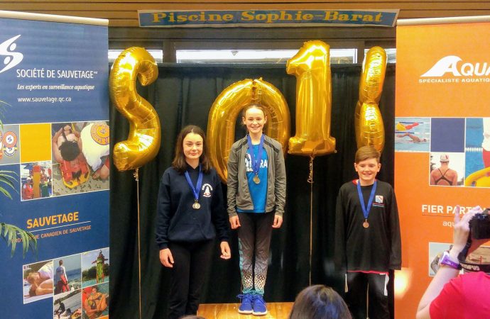 Championnats québécois de sauvetage junior technique – Rosalie Charpentier monte sur la deuxième marche du podium