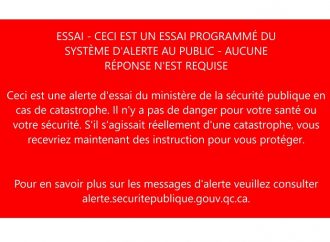 Intégration d’alertes d’urgence sans fil au système national d’alertes d’urgence «En Alerte»