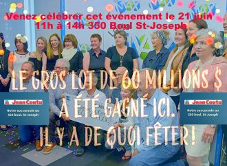 60 000 000 $,  ça se fête chez Jean-Coutu à Drummondville et vous y êtes invités !