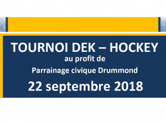 2e édition du TOURNOI DEK au profit de Parrainage Civique Drummond le samedi 22 septembre