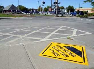 Une nouvelle signalisation aux abords des voies ferrées du centre-ville de Drummondville