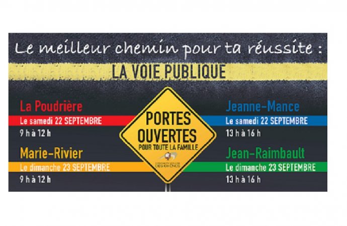 Les portes ouvertes des écoles secondaires auront lieu les 22 et 23 septembre