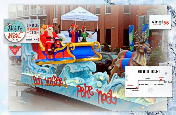 Défilé du père Noël dimanche: LE VRAI PÈRE NOEL déjà en direction de Drummondville