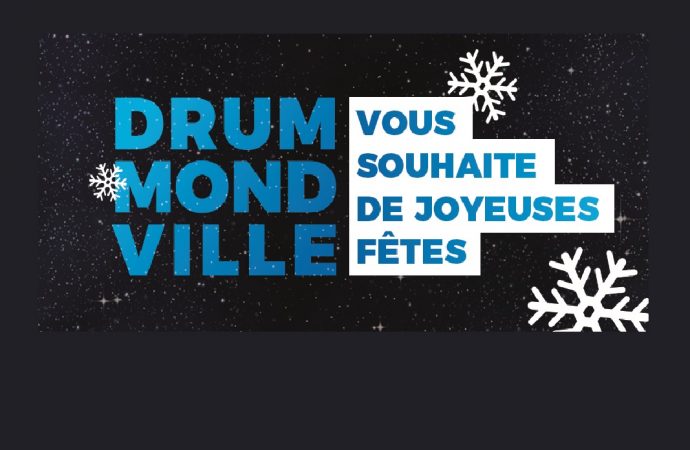 Horaire des services municipaux de Drummondville pour la période des Fêtes