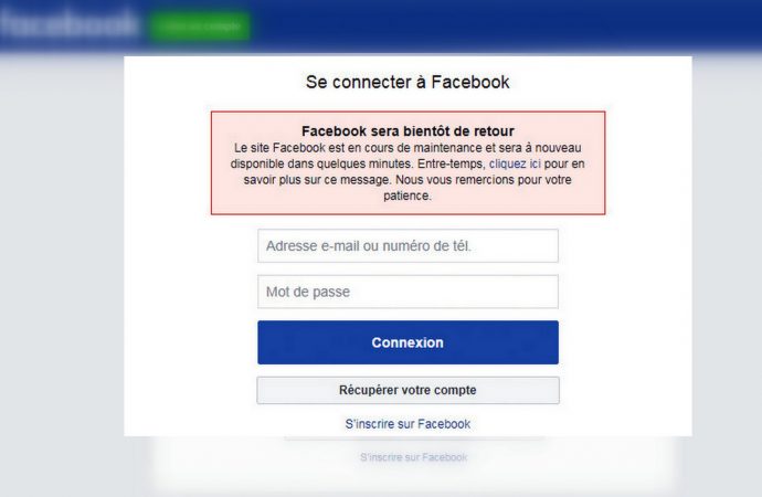 Panne majeure de Facebook et Instagram