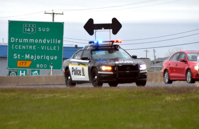 Opération contre la vitesse de la SQ à Drummondville, un conducteur capté à plus de 160 km/h