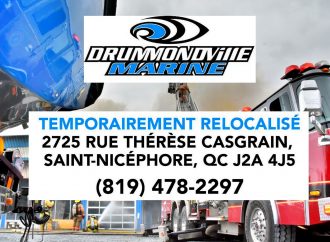 Incendie Drummondville Marine – Une équipe positive à l’œuvre dans des locaux temporaires situés sur la rue Thérèse-Casgrain