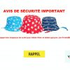 AVIS DE SÉCURITÉ IMPORTANT: Rappel des chapeaux de soleil pour bébés filles et bébés garçons Joe Fresh(MD)