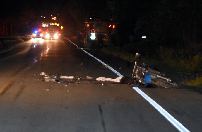 Un motocycliste perd la vie après avoir percuté un tracteur de ferme près de Drummondville