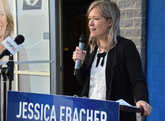 Jessica Ebacher candidate conservatrice satisfaite de sa performance lors du débat électoral organisé par la CCID