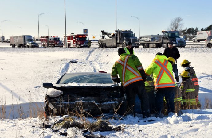 Sortie de route près de Drummondville, les pneus en cause