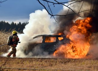 Un feu de véhicule monopolise le Service incendie à Saint-Joachim-de-Courval