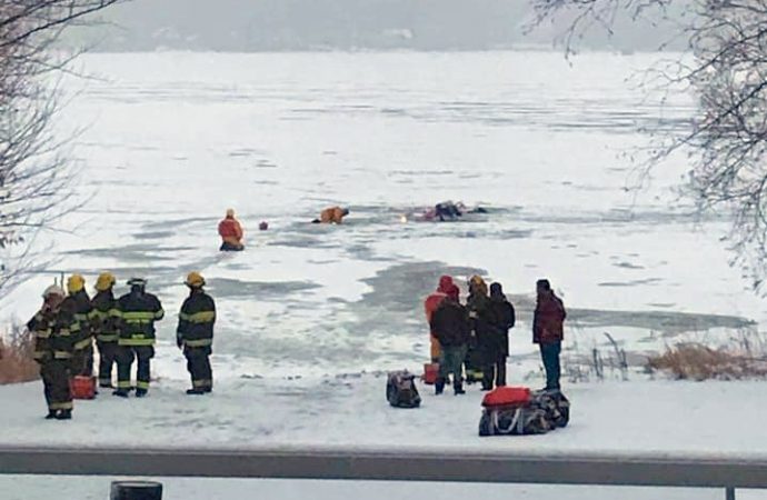 Un couple sauvé in extremis des eaux glacées, un rappel à la prudence sur les plans d’eau