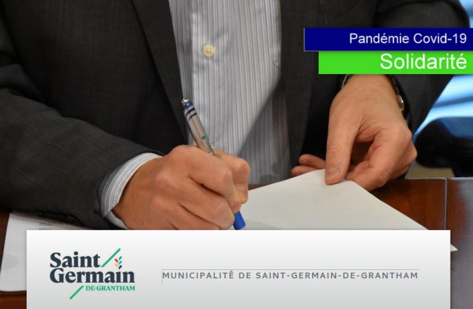 Covid-19 : La Municipalité de Saint-Germain-de-Grantham reporte les prochains paiements de taxes municipales 2020