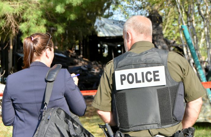 Incendie suspect à Saint-Lucien, la Sûreté du Québec enquête