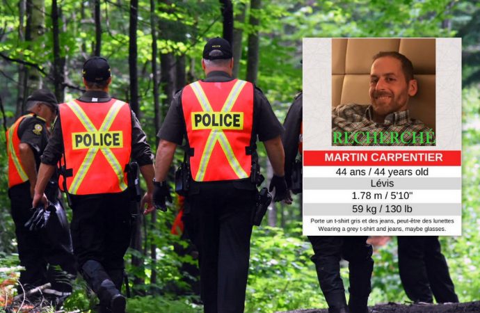 Recherches de Martin Carpentier : Des éléments découverts laissent croire qu’il pourrait toujours  » être mobile » confirme la Sûreté du Québec