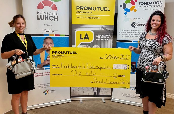 Promutuel Assurance Centre-Sud remet 35 000$ à quatre organismes en aide alimentaire de la région