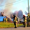 Incendie – Un entrepôt en rénovations part en fumée à Saint-Cyrille-de-Wendover