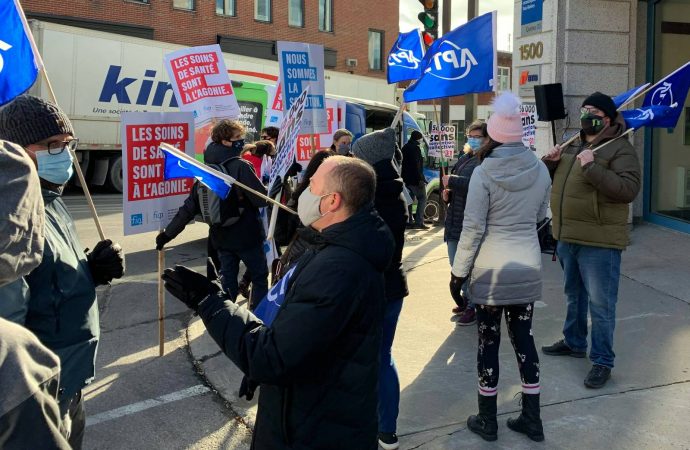 Pénurie de main-d’œuvre surcharge de travail – L’alliance de l’APTS et du Syndicat des professionnelles en soins de la Mauricie et du Centre-du-Québec se font entendre