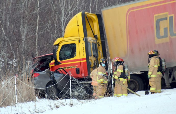 Un accident majeur force la fermeture de l’autoroute 55 au Centre-du-Québec