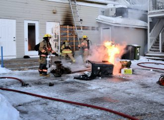 Un dossier d’incendie rapidement maîtrisé rue Hériot transféré à la Sûreté du Québec