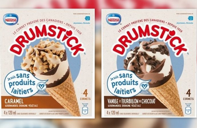 Avis de rappel d’aliments (Allergène) – Rappel de Drumstick et Cornets de Dessert Glacé Sans Produits Laitiers de marque Nestlé en raison de la présence non déclarée de lait