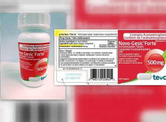 Avis de Santé Canada – Rappel de deux lots de comprimés d’acétaminophène en raison d’une erreur d’étiquetage pouvant entraîner une surdose et, la mort