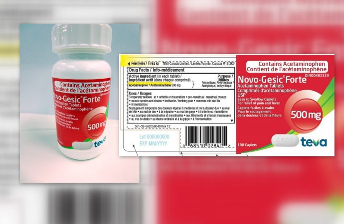 Avis de Santé Canada – Rappel de deux lots de comprimés d&rsquo;acétaminophène en raison d&rsquo;une erreur d&rsquo;étiquetage pouvant entraîner une surdose et, la mort