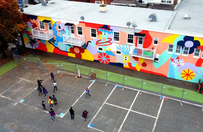 Art public extérieur : une nouvelle murale ludique dans le quartier Saint-Joseph