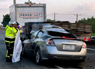 Violente collision sur le pont Laviolette : un automobiliste se trouve actuellement dans un état critique