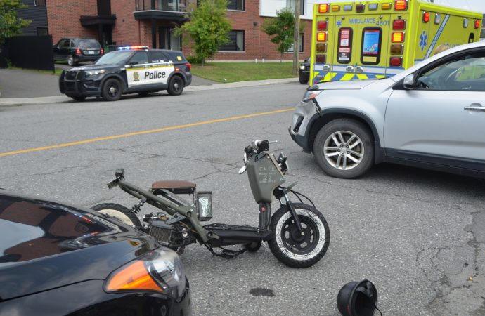 Accidents de scooter et de vélo : deux accidents ont fait deux blessés aujourd’hui à Drummondville
