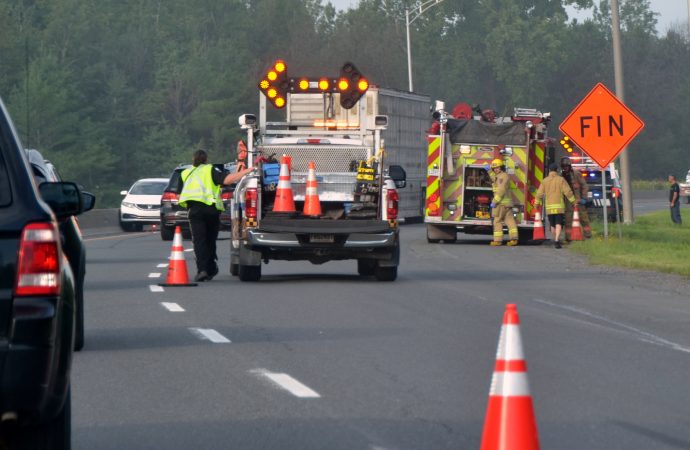 Accident : une automobiliste se retrouve à contresens sur l’autoroute 20 à Drummondville