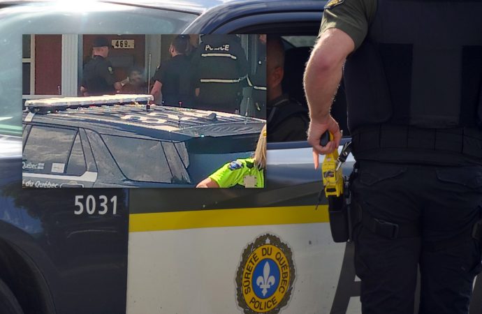 Arrestation au pistolet à impulsion électrique : un individu en crise arrêté par les policiers de la SQ à Drummondville