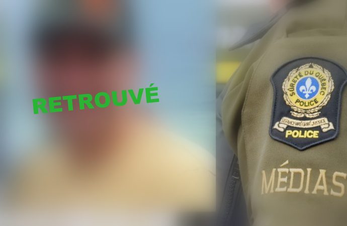 RETROUVÉ : La SQ confirme que l’homme de 45 ans a été retrouvé sain et sauf au Centre-du-Québec