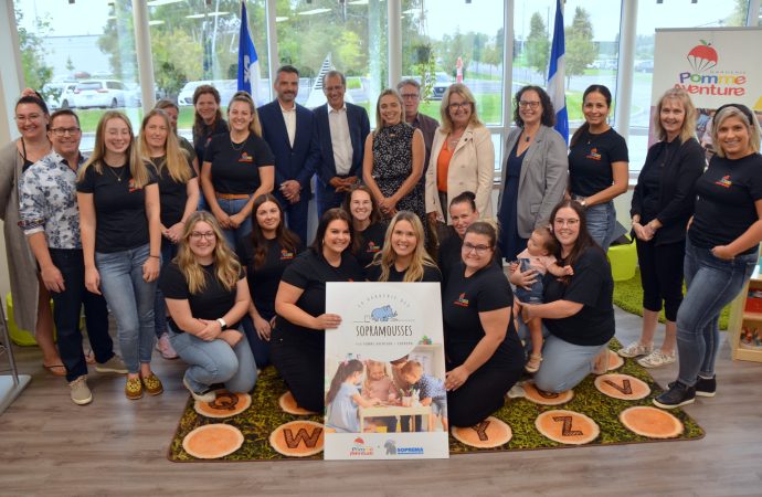 La garderie Pomme Aventure Sopramousses offrira 100 nouvelles places subventionnées aux familles de Drummondville et du Centre-du-Québec