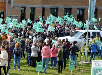 Les membres du Front commun ont répondu à l’appel dans la MRC de Drummond