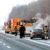 Un feu de véhicule en mouvement sur l’autoroute 20 force l’intervention des pompiers au Centre-du-Québec