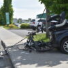 Drame évité de justesse : un véhicule de mobilité motorisé écrasé par un poids lourd à Drummondville