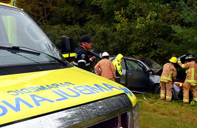 Plus de peur que de mal pour les victimes d’une violente embardée sur l’autoroute 55